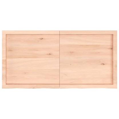 Piano per Tavolo 120x60x(2-4)cm in Rovere Massello Non Trattato