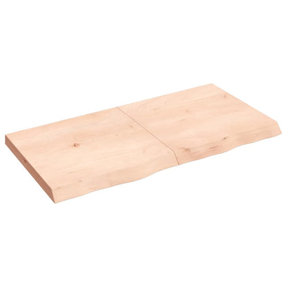 Piano per Tavolo 120x60x(2-6)cm in Rovere Massello Non Trattato