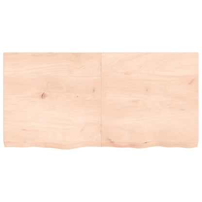 Piano per Tavolo 120x60x(2-6)cm in Rovere Massello Non Trattato