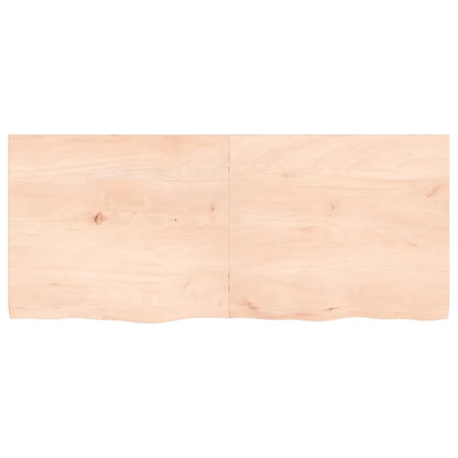 Piano per Tavolo 140x60x(2-4)cm in Rovere Massello Non Trattato