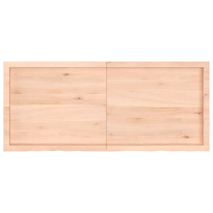 Piano per Tavolo 140x60x(2-4)cm in Rovere Massello Non Trattato