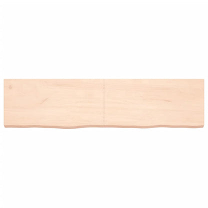 Piano per Tavolo 160x40x(2-6)cm in Rovere Massello Non Trattato