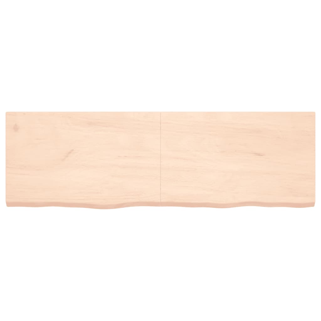 Piano per Tavolo 160x50x(2-4)cm in Rovere Massello Non Trattato