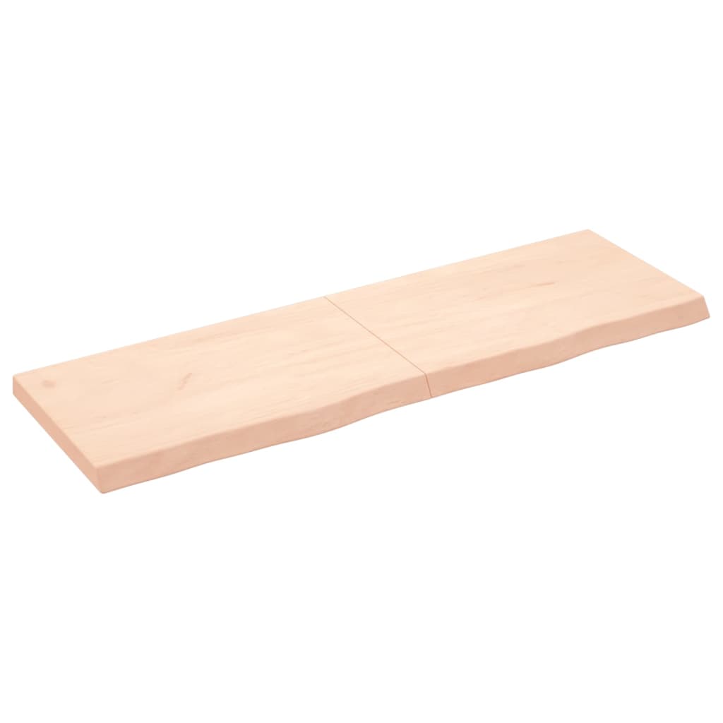 Piano per Tavolo 160x50x(2-6)cm in Rovere Massello Non Trattato