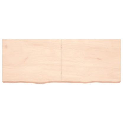 Piano per Tavolo 160x60x(2-6)cm in Rovere Massello Non Trattato