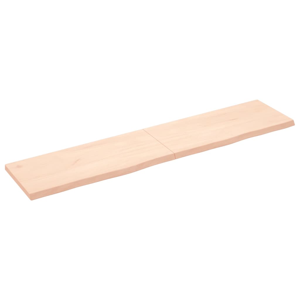 Piano per Tavolo 180x40x(2-4)cm in Rovere Massello Non Trattato