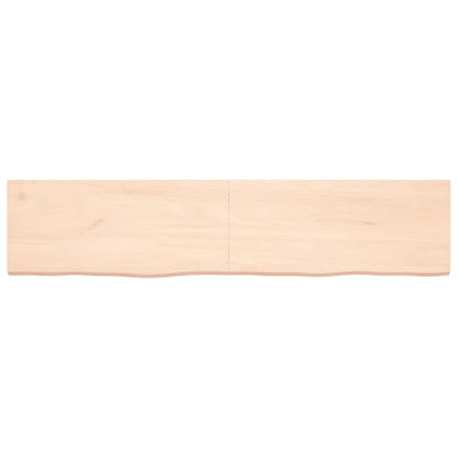 Piano per Tavolo 180x40x(2-4)cm in Rovere Massello Non Trattato