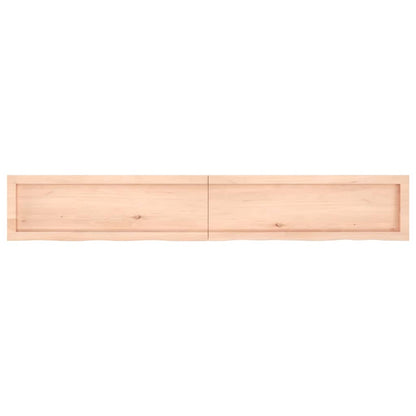 Piano per Tavolo 180x40x(2-6)cm in Rovere Massello Non Trattato