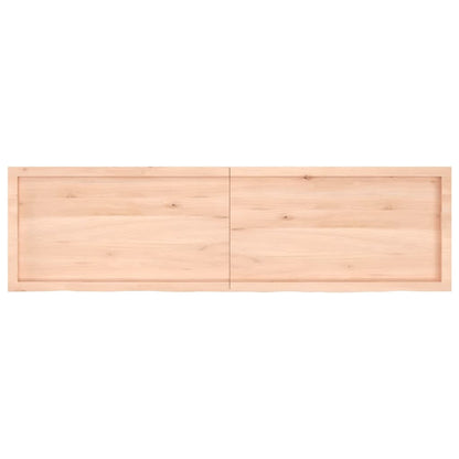 Piano per Tavolo 180x50x(2-4)cm in Rovere Massello Non Trattato
