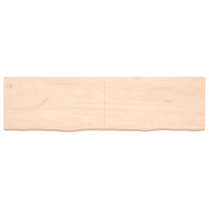Piano per Tavolo 180x50x(2-6)cm in Rovere Massello Non Trattato