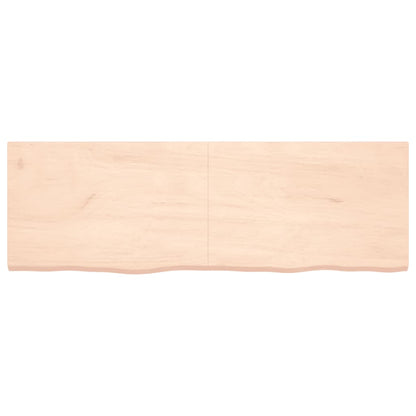 Piano per Tavolo 180x60x(2-4)cm in Rovere Massello Non Trattato