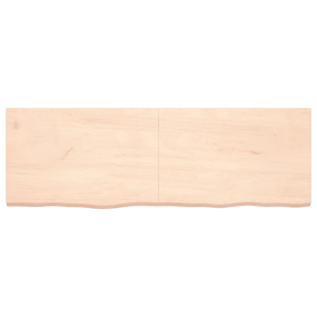 Piano per Tavolo 180x60x(2-6)cm in Rovere Massello Non Trattato