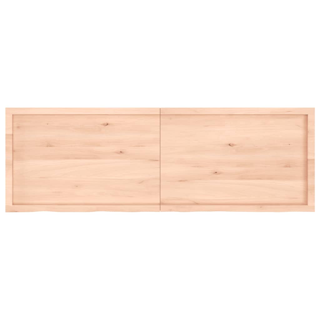 Piano per Tavolo 180x60x(2-6)cm in Rovere Massello Non Trattato