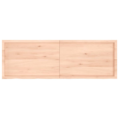 Piano per Tavolo 180x60x(2-6)cm in Rovere Massello Non Trattato