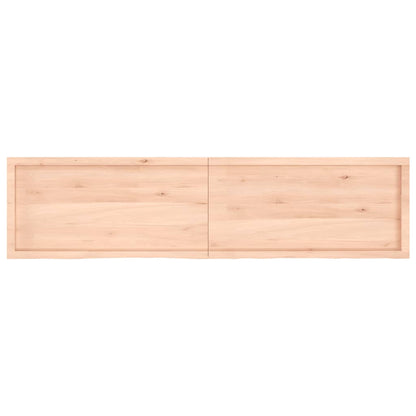 Piano per Tavolo 200x50x(2-6)cm in Rovere Massello Non Trattato
