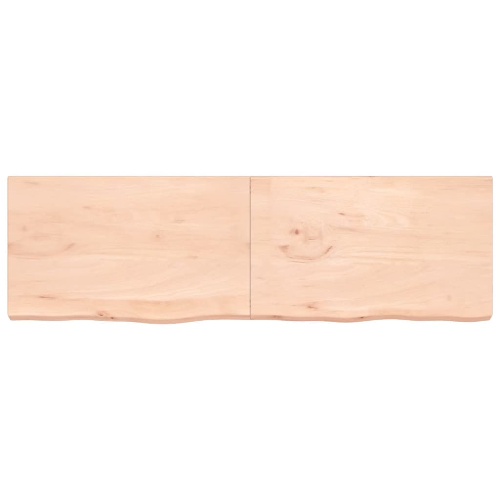 Piano per Tavolo 200x60x(2-6)cm in Rovere Massello Non Trattato