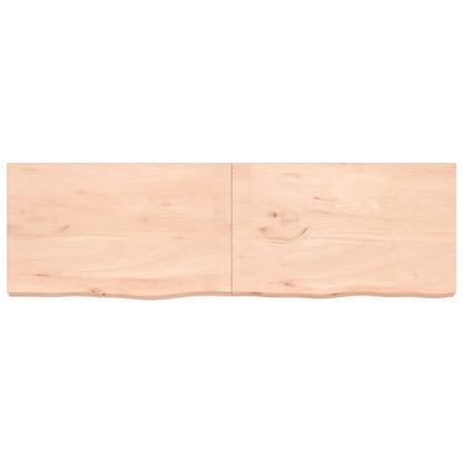 Piano per Tavolo 200x60x(2-6)cm in Rovere Massello Non Trattato