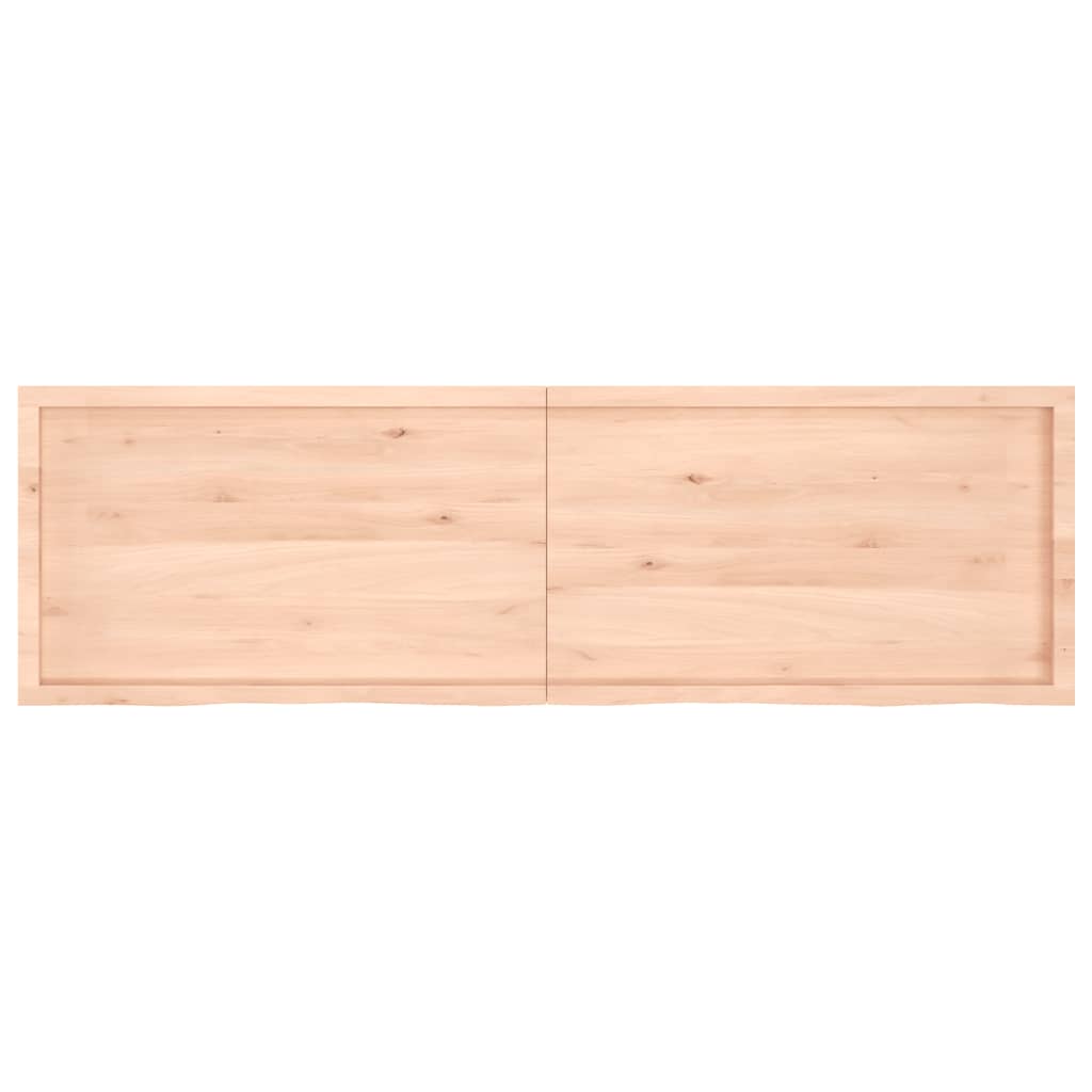 Piano per Tavolo 200x60x(2-6)cm in Rovere Massello Non Trattato