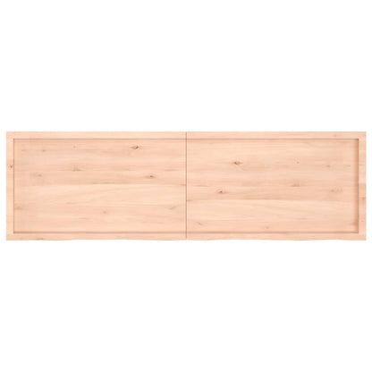 Piano per Tavolo 200x60x(2-6)cm in Rovere Massello Non Trattato
