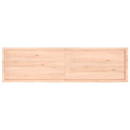 Piano per Tavolo 220x60x(2-6)cm in Rovere Massello Non Trattato