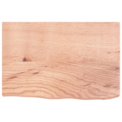 Piano Tavolo Marrone 60x40x(2-4) cm Massello Rovere Trattato