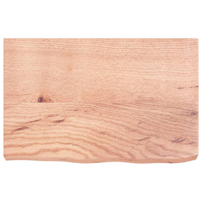Piano Tavolo Marrone 60x40x(2-6) cm Massello Rovere Trattato