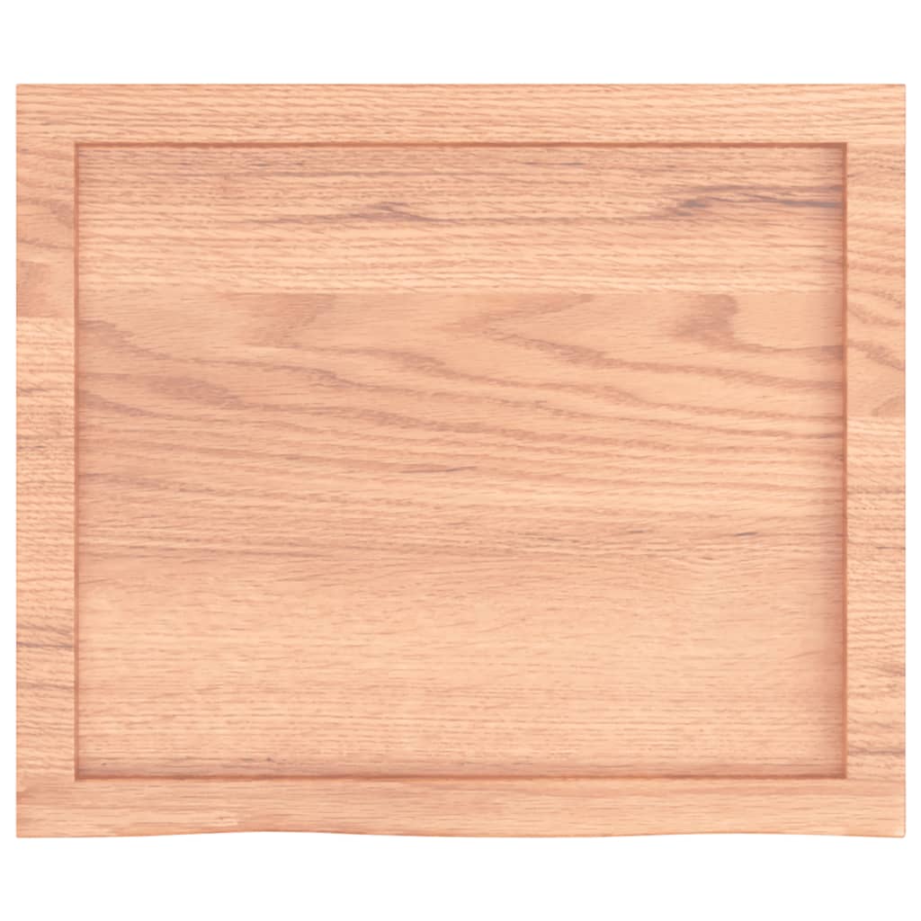 Piano Tavolo Marrone 60x50x(2-6) cm Massello Rovere Trattato