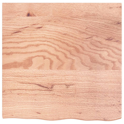 Piano Tavolo Marrone Chiaro 60x60x2cm Rovere Massello Trattato