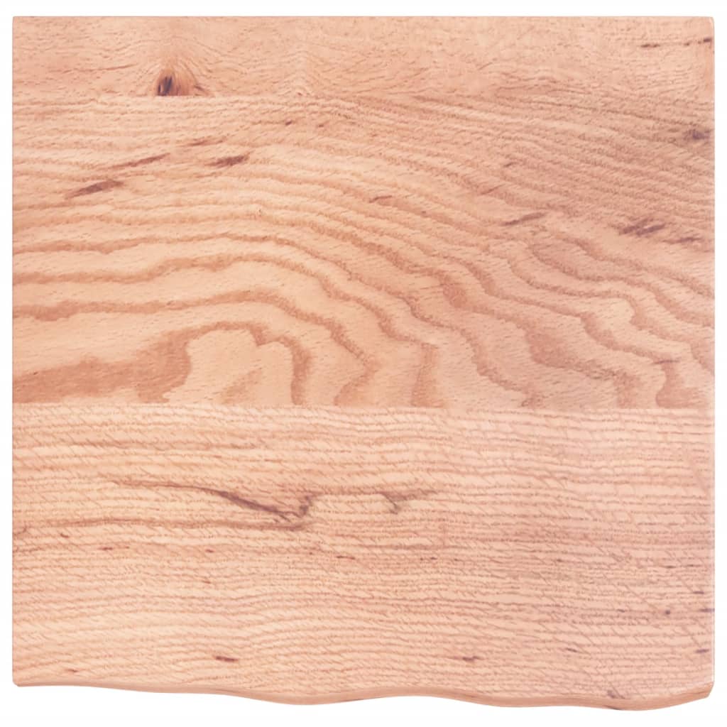 Piano Tavolo Marrone 60x60x(2-4) cm Massello Rovere Trattato
