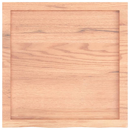 Piano Tavolo Marrone 60x60x(2-4) cm Massello Rovere Trattato