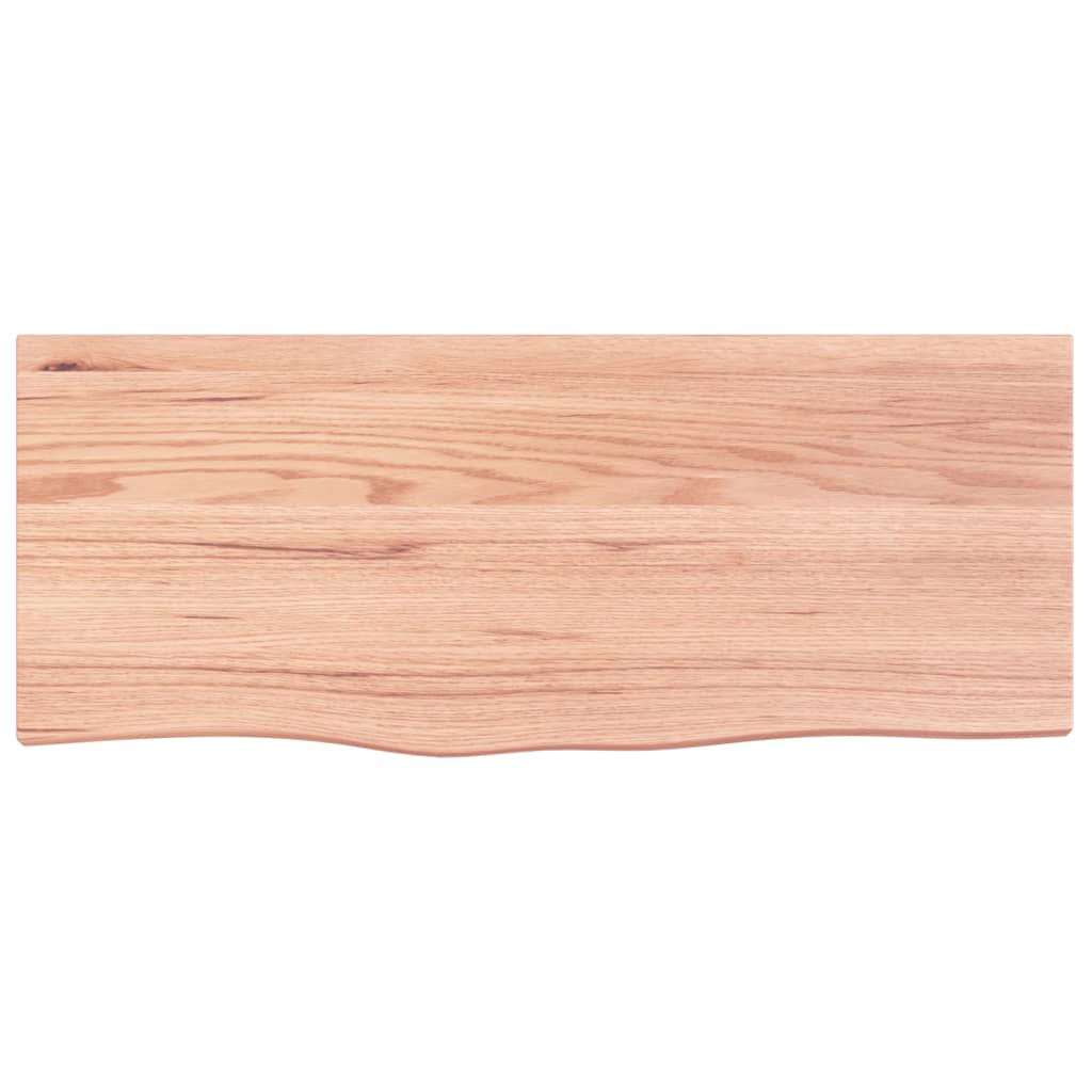 Piano Tavolo Marrone 100x40x(2-6) cm Massello Rovere Trattato