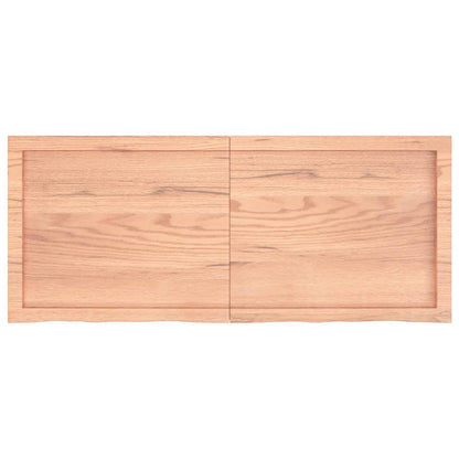 Piano Tavolo Marrone 120x50x(2-6) cm Massello Rovere Trattato