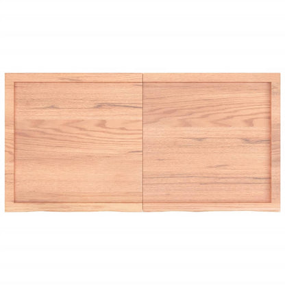 Piano Tavolo Marrone 120x60x(2-6) cm Massello Rovere Trattato