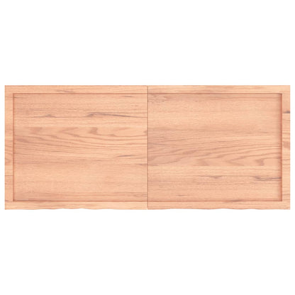 Piano Tavolo Marrone 140x60x(2-6) cm Rovere Massello Trattato