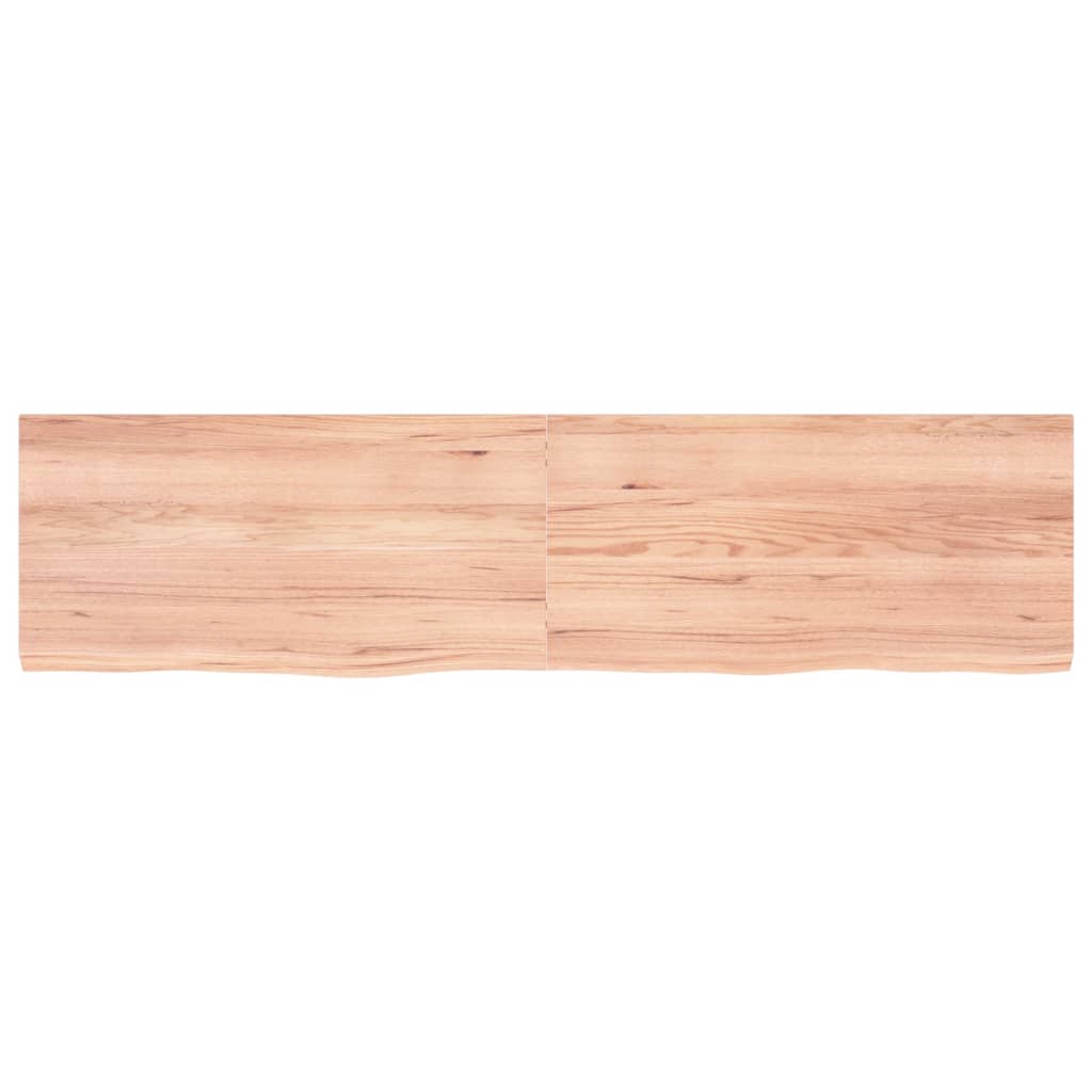 Piano Tavolo Marrone 160x40x(2-4) cm Massello Rovere Trattato