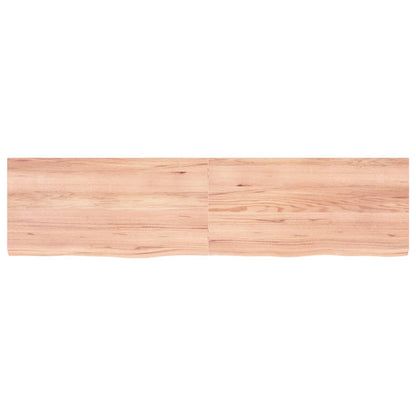 Piano Tavolo Marrone 160x40x(2-4) cm Massello Rovere Trattato