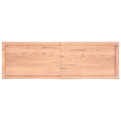 Piano Tavolo Marrone 160x50x(2-4) cm Massello Rovere Trattato