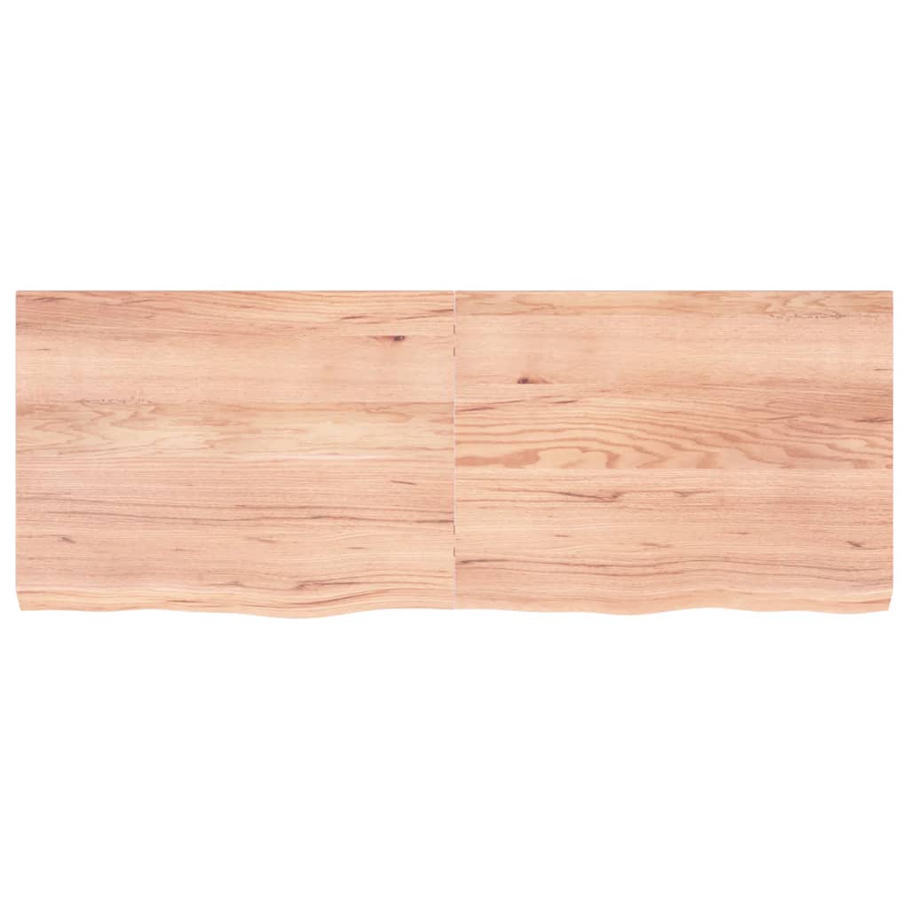 Piano Tavolo Marrone 160x60x(2-6) cm Massello Rovere Trattato