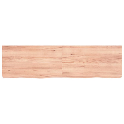 Piano Tavolo Marrone 180x50x(2-6) cm Massello Rovere Trattato