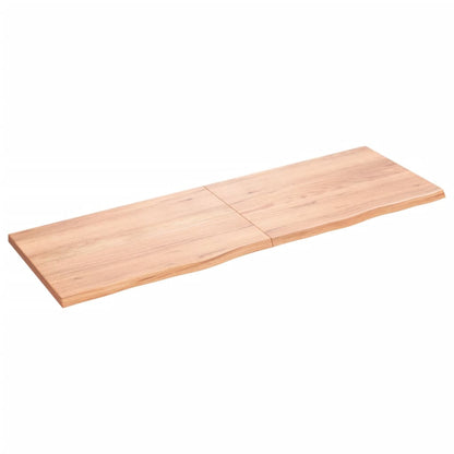 Piano Tavolo Marrone 180x60x(2-4) cm Rovere Massello Trattato