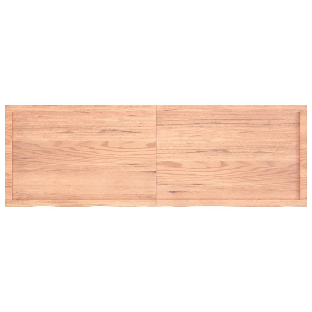 Piano Tavolo Marrone 180x60x(2-4) cm Rovere Massello Trattato