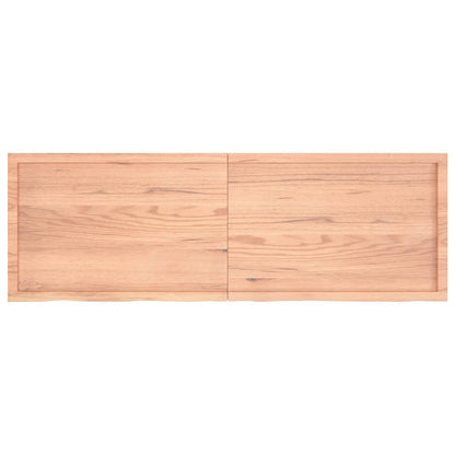 Piano Tavolo Marrone 180x60x(2-4) cm Rovere Massello Trattato