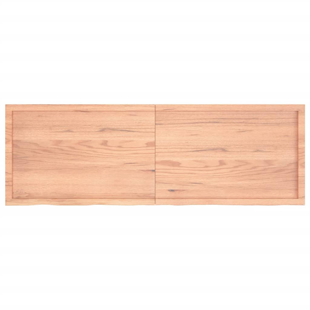 Piano Tavolo Marrone 180x60x(2-6) cm Rovere Massello Trattato