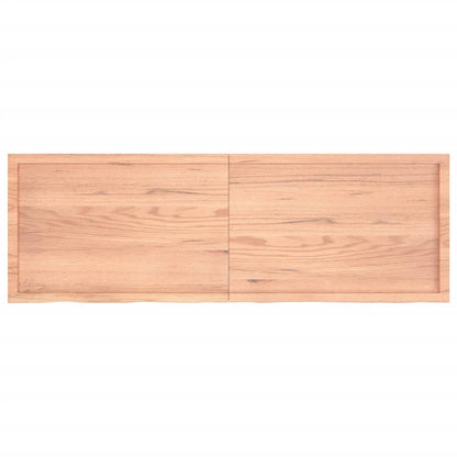 Piano Tavolo Marrone 180x60x(2-6) cm Rovere Massello Trattato