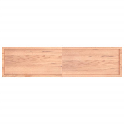 Piano Tavolo Marrone 200x50x(2-4) cm Massello Rovere Trattato