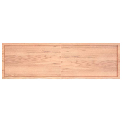 Piano Tavolo Marrone 200x60x(2-4) cm Massello Rovere Trattato