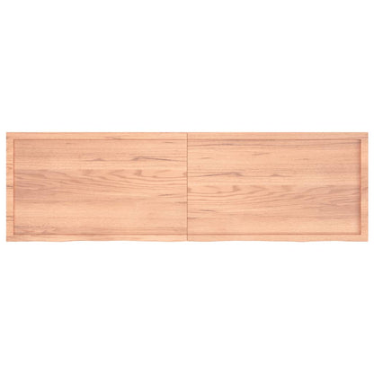 Piano Tavolo Marrone 200x60x(2-6) cm Massello Rovere Trattato