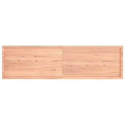 Piano Tavolo Marrone 220x60x(2-4) cm Massello Rovere Trattato