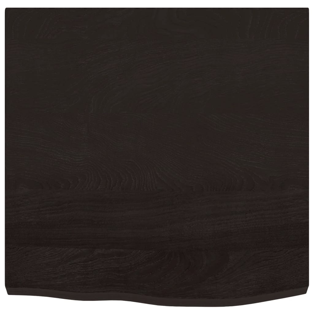 Piano Tavolo Marrone 60x60x(2-4) cm Rovere Massello Trattato