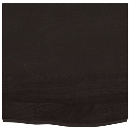 Piano Tavolo Marrone 60x60x(2-4) cm Rovere Massello Trattato